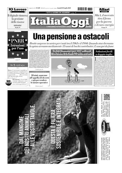 Italia oggi : quotidiano di economia finanza e politica